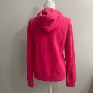Aeropostale Y2K Pink Hoodie Full Zip  Embroidered Spellout Sz L Long Sleeve